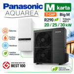 Panasonic Aquarea M T-CAP Big M R290 trifazis oras–vanduo šilumos siurblys 20, 25 ir 30 kW – vidinis ir išorinis blokai