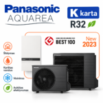 Panasonic Aquarea K Bi-Bloc R32 vienfazis oras–vanduo šilumos siurblys